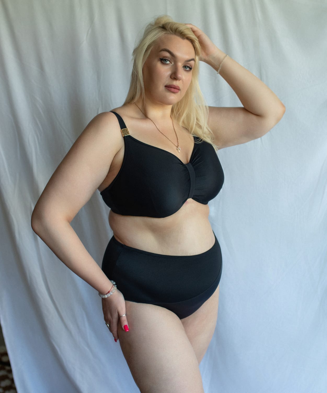 BALI high waist pants (CZARNY, 2XL)