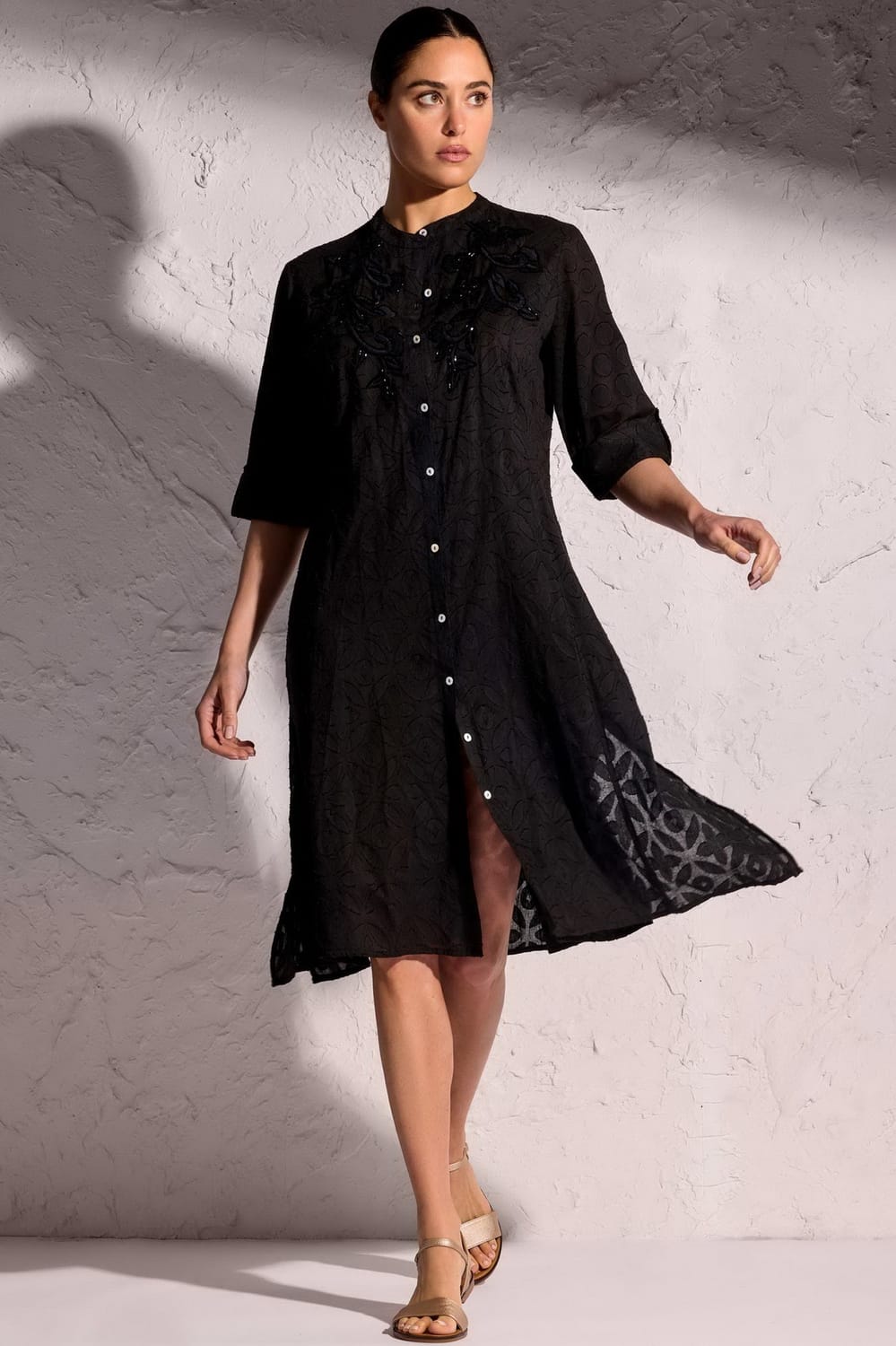 Платье с рукавом 3/4 Romina (black, 2XL)
