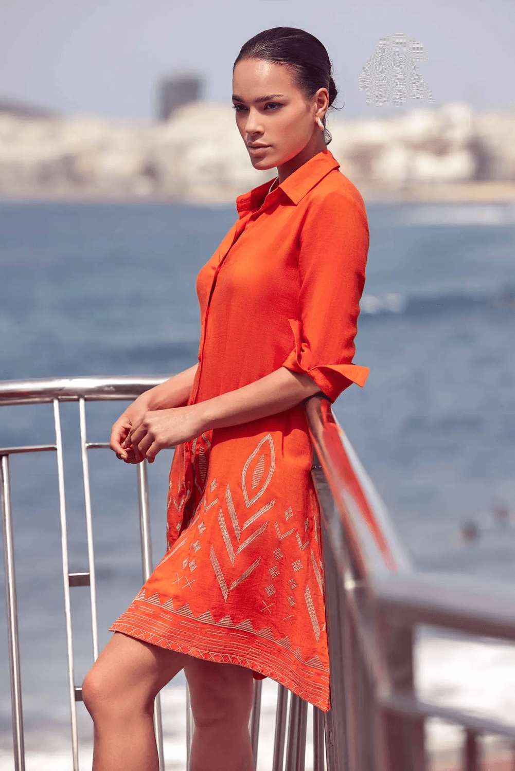 Платье-рубашка с рукавом 3/4 Romina (orange, 2XL)