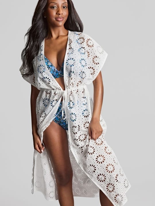 Lily Long Kaftan (White, L/XL)